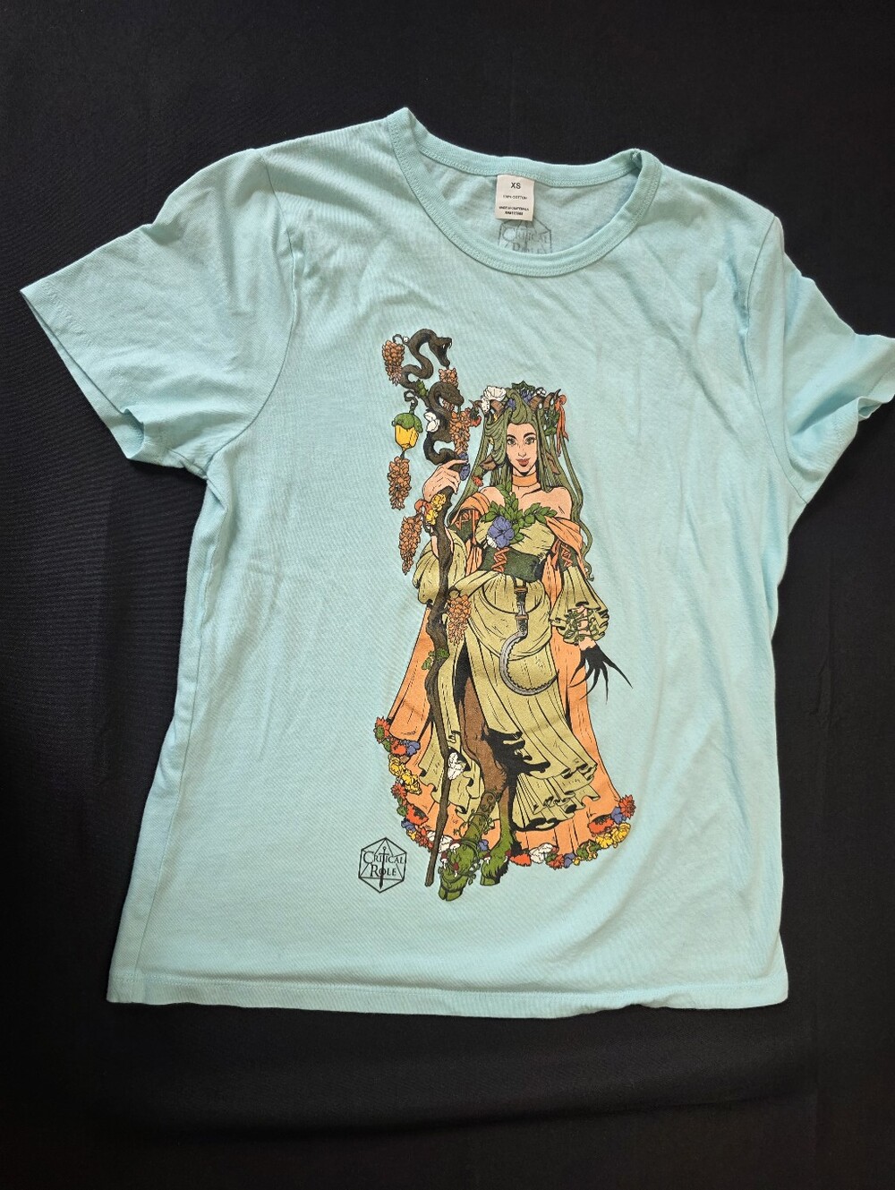Critical Role Fearne Calloway Graphic Tee XS Bells Hells D&D